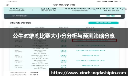 公牛对雄鹿比赛大小分分析与预测策略分享
